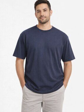 Eddie Bauer Men’s Short Sleeve Crew Neck Tee, Navy Blue XL,